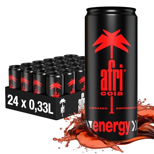 afri cola Energy - Der Koffeinhaltige Cola-Energykick mit dem ultimativen afri-cola Geschmack, EINWEG (24 x 330 ml) von afri cola