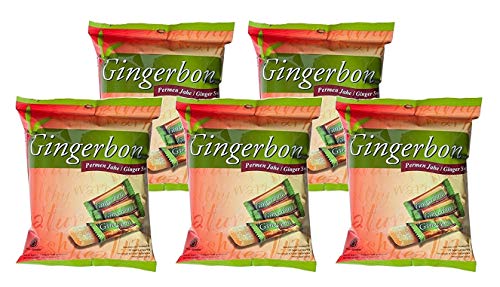 Gingerbon - Ingwerbonbons Originaler Geschmack mit scharfer Note, 5er Pack, (5x125g) von agel