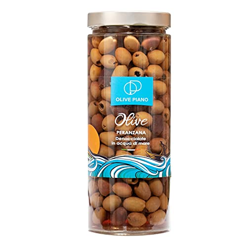 Agricola Piano - Entkernte Peranzana-Oliven in Meereswasser 1062ml | 100% natürlich, aus Apulien, Oliven in Salzlake - Ideal für Vorspeisen, Aperitifs, Salate, Pizza Agricola Piano - Entkernte Peranzana-Oliven in Meereswasser 1062ml | 100% natürlich, aus Apulien, Oliven in Salzlake - Ideal für Vorspeisen, Aperitifs, Salate, Pizza von agricola PIANO