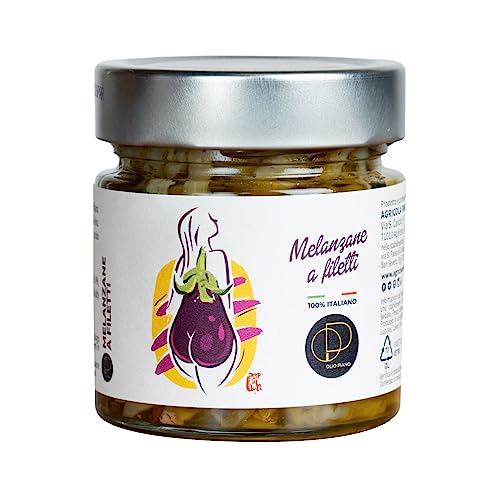Agricola Piano - Auberginen in Öl | Auberginenstreifen in nativem Olivenöl extra 212 ml – 100% aus Apulien, altes Rezept – Handwerkliche Produktion - Olio Piano Agricola Piano - Auberginen in Öl | Auberginenstreifen in nativem Olivenöl extra 212 ml – 100% aus Apulien, altes Rezept – Handwerkliche Produktion - Olio Piano von agricola PIANO