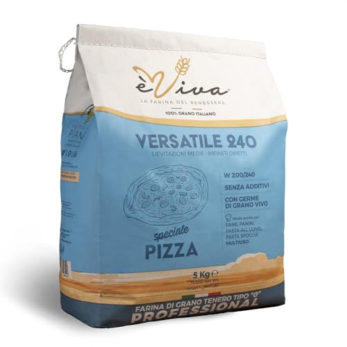 Agricola Piano – Versatile 240 | Weichweizenmehl Typ 550 kg 5 - Für neapolitanische Pizza - Natürliches italienisches Mehl ohne Zusatzstoffe, mit lebendem Weizenkeim - Auch ideal für Brot Agricola Piano – Versatile 240 | Weichweizenmehl Typ 550 kg 5 - Für neapolitanische Pizza - Natürliches italienisches Mehl ohne Zusatzstoffe, mit lebendem Weizenkeim - Auch ideal für Brot von agricola PIANO