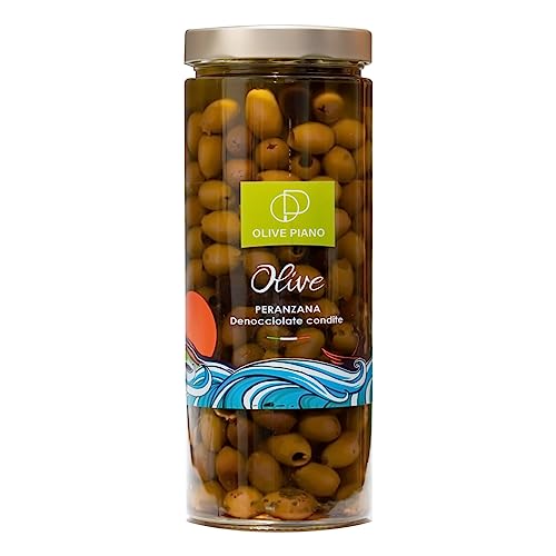 Agricola Piano - Entkernte Gewürzte Peranzana Oliven 1062 ml | Antikes Rezept mit EVO Öl und Gewürzen, Köstlich, aus Apulien Agricola Piano - Entkernte Gewürzte Peranzana Oliven 1062 ml | Antikes Rezept mit EVO Öl und Gewürzen, Köstlich, aus Apulien von agricola PIANO