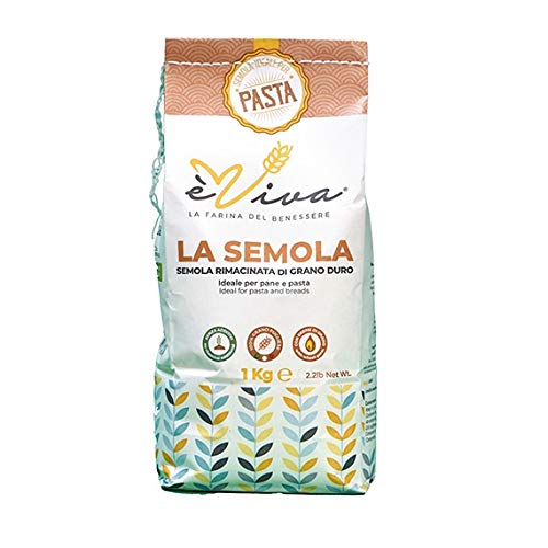 Agricola Piano - Remolierter Hartweizengrieß mit Weizenkeim 1 kg | Professioneller Grieß aus Apulien - Proteinreich, für hohe Hydratation - Ideal für Pasta und Brot - èViva Agricola Piano - Remolierter Hartweizengrieß mit Weizenkeim 1 kg | Professioneller Grieß aus Apulien - Proteinreich, für hohe Hydratation - Ideal für Pasta und Brot - èViva von agricola PIANO