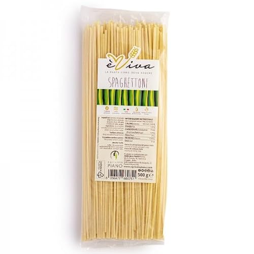 Spaghettoni 500 gr | Pasta mit Remillierter Grieß - Handwerkliche Pasta Bronze-gezogene mit 100% Italienischer Weizen - èViva von agricola PIANO