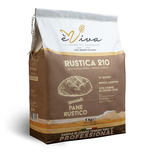 Agricola Piano – Rustica 210 | Weichweizenmehl mit Weizenkeim Typ 1150 kg 5 - Mehl ohne Zusatzstoffe – Ideal für Brot, Brötchen und Focaccia – 100% Italienisch von agricola PIANO