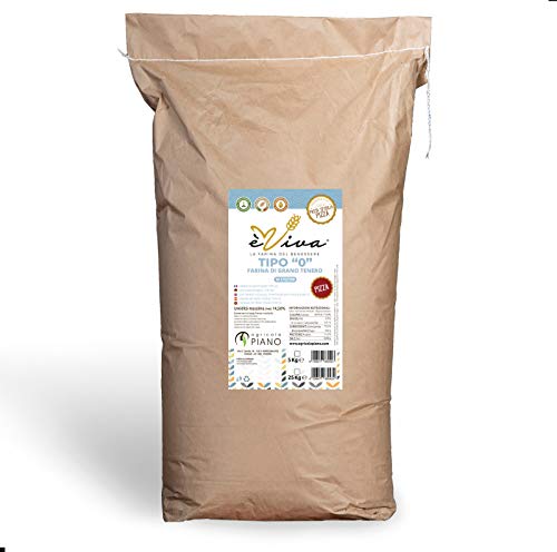 Agricola Piano – Forte 320 | Weichweizenmehl Typ 550 25 kg - Italienisch für zeitgenössische Pizza - Starkes Mehl - Ohne Zusatzstoffe - 100% natürlich - Mit lebendem Weizenkeim - Hohe Hydratation Agricola Piano – Forte 320 | Weichweizenmehl Typ 550 25 kg - Italienisch für zeitgenössische Pizza - Starkes Mehl - Ohne Zusatzstoffe - 100% natürlich - Mit lebendem Weizenkeim - Hohe Hydratation von agricola PIANO