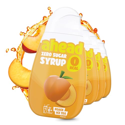 Ahead Zero Sirup │ Peach Ice Tea 4 x 48 ml │ für 6-8 Liter Getränk │ getränkesirup zuckerfrei │ sirup ohne zucker & Kalorien │ hochkonzentrierter Fertiggetränk Fruchtextrakten sirup Ahead Zero Sirup │ Peach Ice Tea 4 x 48 ml │ für 6-8 Liter Getränk │ getränkesirup zuckerfrei │ sirup ohne zucker & Kalorien │ hochkonzentrierter Fertiggetränk Fruchtextrakten sirup von ahead