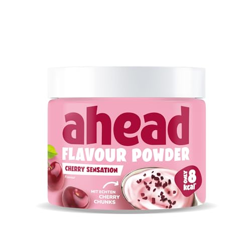 ahead Flavour Powder | Cherry Sensation 250g | 83 Portionen | Nur 10 kcal pro Portion | Kalorienarmes Geschmackspulver mit Inulin und Laktase | Geprüfte Qualität - Made in Germany ahead Flavour Powder | Cherry Sensation 250g | 83 Portionen | Nur 10 kcal pro Portion | Kalorienarmes Geschmackspulver mit Inulin und Laktase | Geprüfte Qualität - Made in Germany von ahead