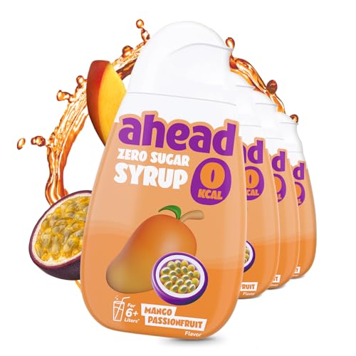 Ahead Zero Sirup │ Mango Passionfruit 4 x 48 ml │ für 6-8 Liter Getränk │ getränkesirup zuckerfrei │ sirup ohne zucker & Kalorien │ hochkonzentrierter Fertiggetränk Fruchtextrakten sirup Ahead Zero Sirup │ Mango Passionfruit 4 x 48 ml │ für 6-8 Liter Getränk │ getränkesirup zuckerfrei │ sirup ohne zucker & Kalorien │ hochkonzentrierter Fertiggetränk Fruchtextrakten sirup von ahead