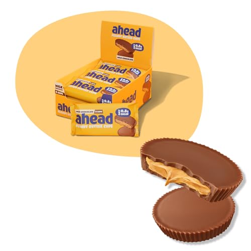 ahead Peanut Butter Cups | Schokopralinen mit Erdnussbutterfüllung ohne Zuckerzusatz Low Carb | 15x 2er Packung - 510g | Keto Snacks glutenfrei, High Protein & ohne Palmöl ahead Peanut Butter Cups | Schokopralinen mit Erdnussbutterfüllung ohne Zuckerzusatz Low Carb | 15x 2er Packung - 510g | Keto Snacks glutenfrei, High Protein & ohne Palmöl von ahead