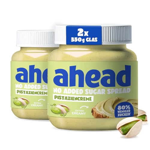 ahead Pistaziencreme 350 g x 2 | ohne Zuckerzusatz | Super leckere pistazien mit 80% weniger Zucker* | Ohne Palmöl, glutenfrei & vegetarisch | Zuckerarme pistazienmus ahead Pistaziencreme 350 g x 2 | ohne Zuckerzusatz | Super leckere pistazien mit 80% weniger Zucker* | Ohne Palmöl, glutenfrei & vegetarisch | Zuckerarme pistazienmus von ahead