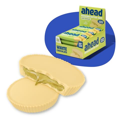 ahead Pistaziencreme Butter Cups | 15x2er Packung - 510g | 90% weniger Zucker | Weiße Schokolade mit cremigem Pistazienmus | 0,8g Zucker pro Cup | Ohne Palmöl & Glutenfrei ahead Pistaziencreme Butter Cups | 15x2er Packung - 510g | 90% weniger Zucker | Weiße Schokolade mit cremigem Pistazienmus | 0,8g Zucker pro Cup | Ohne Palmöl & Glutenfrei von ahead