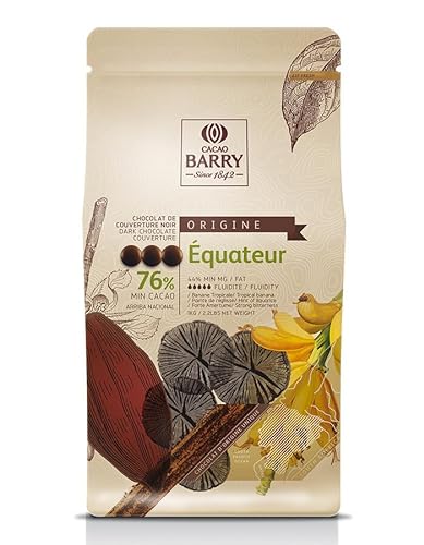 Dunkle Schokolade ÉQUATEUR Origine 76% Cacao Barry 1 kg, Callebaut Kuvertüre von ak-colonia