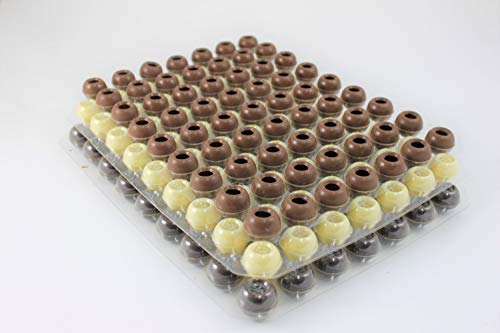 ak-colonia Trüffelhohlkugeln gemischt Zartbitter, Vollmilch, Weiße Schokolade, 3x63 Stück, Pralinenhohlkörper von AK-Colonia