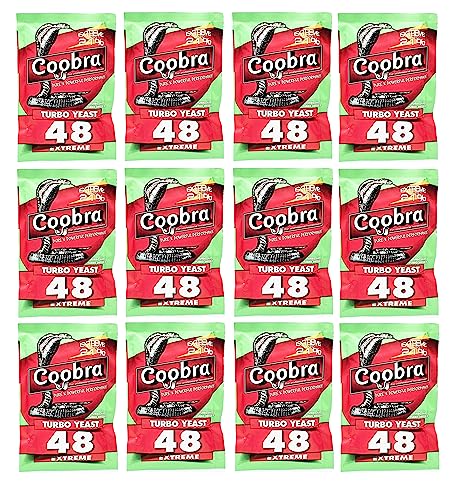 12 x Turbohefe - Coobra 48 Extreme 135g, Hefe für Zucker- oder Fruchtgärung, Turbo Hefe, Hefe für Maische, Hefe für die Gärung, Wodka-Hefe von AlcoFermBrew