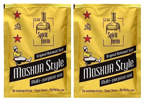 2 x Turbohefe - Moskva Style 140g, Hefe für Zucker- und Fruchtgärung, Turbo Hefe, Hefe für Maische, Hefe für die Gärung, Wodka-Hefe 2 x Turbohefe - Moskva Style 140g, Hefe für Zucker- und Fruchtgärung, Turbo Hefe, Hefe für Maische, Hefe für die Gärung, Wodka-Hefe von AlcoFermBrew