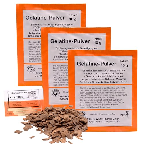 3 x Gelatine 10g - Vina Weinklärmittel, Schönungsmittel, Gelatine Pulver 3 x Gelatine 10g - Vina Weinklärmittel, Schönungsmittel, Gelatine Pulver von AlcoFermBrew