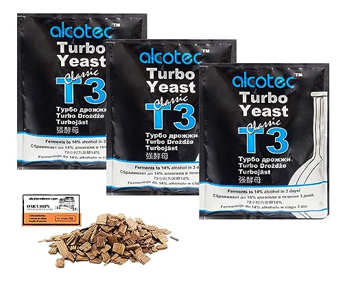 3 x Turbohefe - Alcotec Classic T3-120g, Hefe zur Zuckergärung, Turbo Hefe, Hefe für Maische, Hefe für die Gärung, Wodka-Hefe 3 x Turbohefe - Alcotec Classic T3-120g, Hefe zur Zuckergärung, Turbo Hefe, Hefe für Maische, Hefe für die Gärung, Wodka-Hefe von AlcoFermBrew