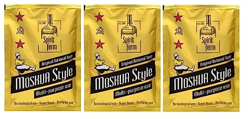 3 x Turbohefe - Moskva Style 140g, Hefe für Zucker- und Fruchtgärung, Turbo Hefe, Hefe für Maische, Hefe für die Gärung, Wodka-Hefe 3 x Turbohefe - Moskva Style 140g, Hefe für Zucker- und Fruchtgärung, Turbo Hefe, Hefe für Maische, Hefe für die Gärung, Wodka-Hefe von AlcoFermBrew