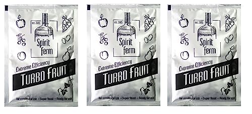 3 x Turbohefe für früchte maische - Turbo Fruit 40g, Hefe für die Fruchtgärung, Turbo Hefe, Wodkahefe von alcofermbrew