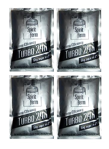 4 x Turbohefe - Turbo 24h 195g, Hefe für Zucker- oder Fruchtgärung, Turbo Hefe, Hefe für Maische, Hefe für die Gärung, Wodka-Hefe von alcofermbrew