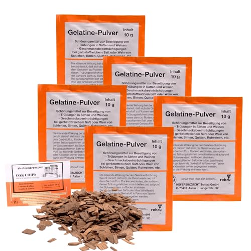 5 x Gelatine 10g - Vina Weinklärmittel, Schönungsmittel, Gelatine Pulver 5 x Gelatine 10g - Vina Weinklärmittel, Schönungsmittel, Gelatine Pulver von AlcoFermBrew