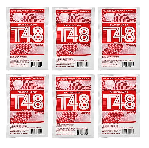 6 x Turbohefe - T48 140g, Hefe für Zucker- oder Fruchtgärung, Turbo Hefe, Hefe für Maische, Hefe für die Gärung, Wodka-Hefe von AlcoFermBrew