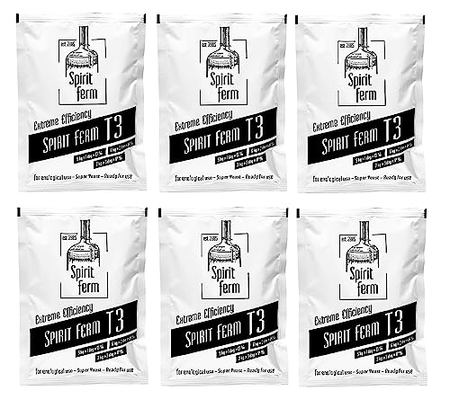 6 x Turbohefe - Turbo 3 125g T3, Hefe für Zucker- oder Fruchtgärung, Turbo Hefe, Hefe für Maische, Hefe für die Gärung, Wodka-Hefe von AlcoFermBrew