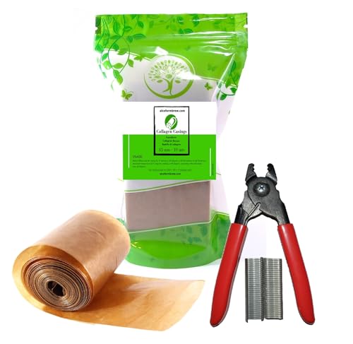Kunstdarm 45mm/10mts + Wurstclipper + 60 clips - Wursthülle, Kollagenhülle für Wurst Kunstdarm 45mm/10mts + Wurstclipper + 60 clips - Wursthülle, Kollagenhülle für Wurst von AlcoFermBrew