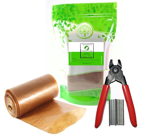 Kunstdarm 65mm/10mts + Wurstclipper + 60 clips - Wursthülle, Kollagenhülle für Wurst Kunstdarm 65mm/10mts + Wurstclipper + 60 clips - Wursthülle, Kollagenhülle für Wurst von AlcoFermBrew