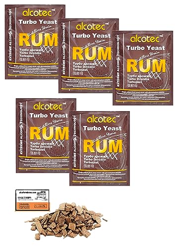 Turbohefe - Alcotec Rum 73g, HHefe zur Gärung, Turbo Hefe, Hefe für Maische, Hefe für die Gärung, Wodka-Hefe (5) von alcofermbrew