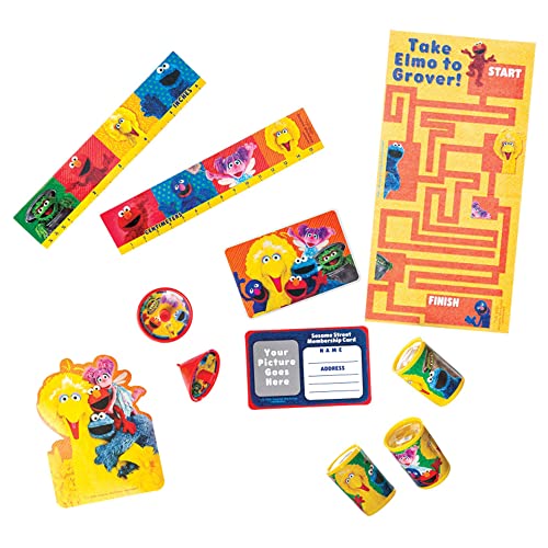 Amscan 3928252 Everyday Sesamstraße Mega Mix Vorteilspack – 30 cm x 23 cm | mehrfarbig | 48 Stück Spielzeug von amscan