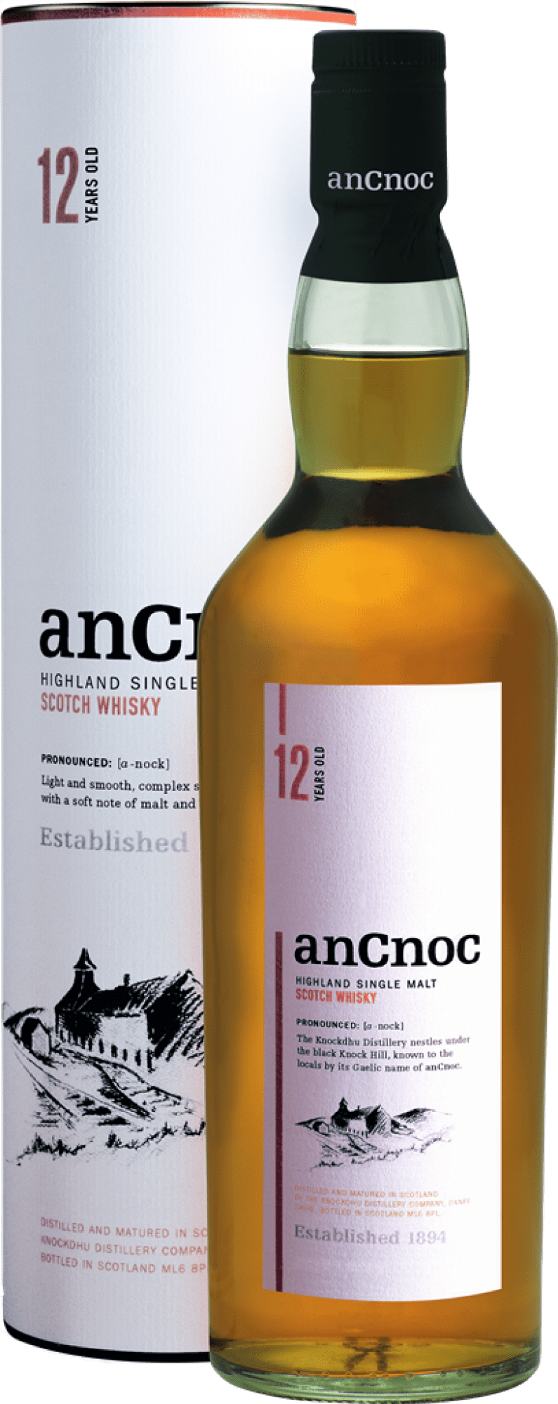 anCnoc 12 Years Old Highland Single Malt Scotch Whisky