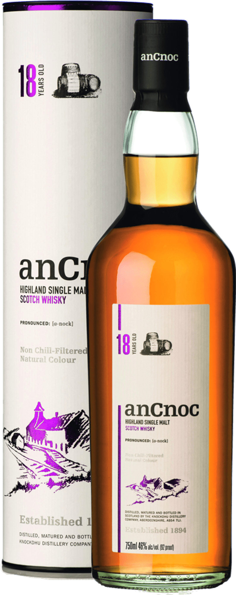 anCnoc 18 Years Old Highland Single Malt Scotch Whisky anCnoc 18 Years Old Highland Single Malt Scotch Whisky
