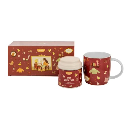 Neavita Box mit Teegesüß, Rot, mit Tasse von artigiano