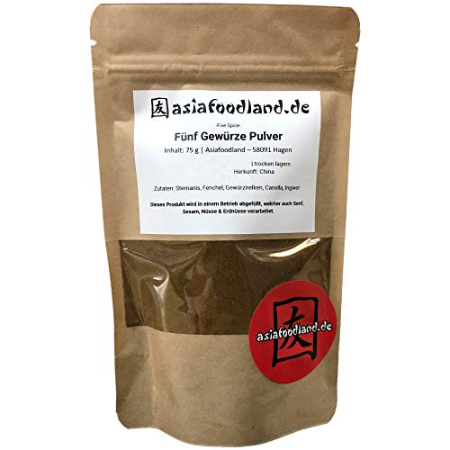 Asiafoodland - Fünf Gewürze Pulver - Five Spice, 1er Pack ( 1 x 75 g) von asiafoodland.de