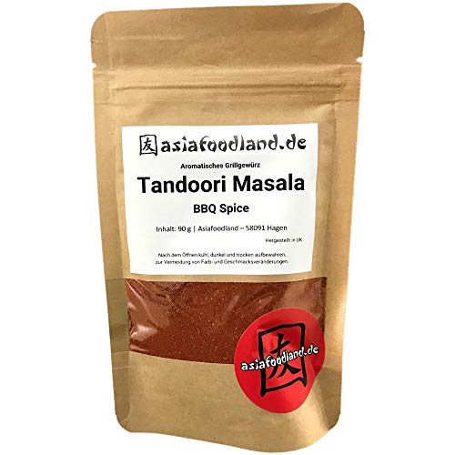 Asiafoodland - Tandoori Masala - BBQ Spice - Aromatisches Grillgewürz, 1er Pack (1 x 90g) von asiafoodland.de