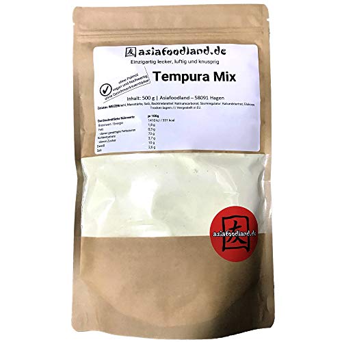 Asiafoodland - Tempura Mix - ohne Palmöl / ohne Geschmacksverstärker - vegan und hochwertig, 1er Pack (1 x 500g) von asiafoodland.de