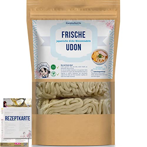 Asiafoodland - Udon Nudeln - frische Nudeln für z.B. asiatische Ramen, Bratnudeln, Suppen, Noodle / Noodles, 1er Pack (1 x 800 g) von asiafoodland.de