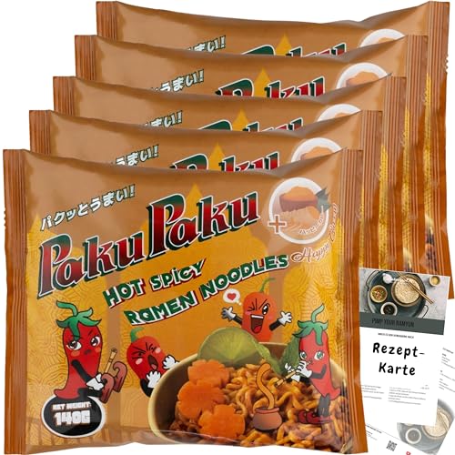 asiafoodland - PakuPaku scharfe Ramen Set (5 x 140g, Happy Curry) von asiafoodland.de