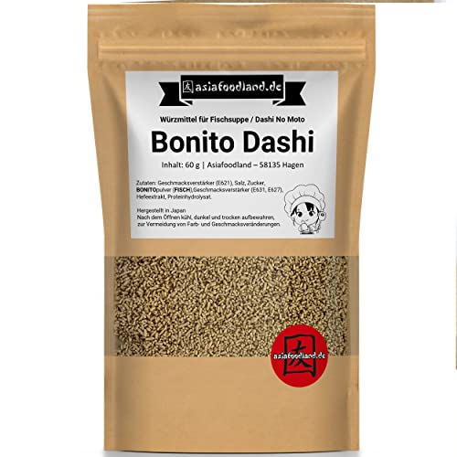 Asiafoodland - Bonito Dashi - Würzmittel für Fischsuppe - Dashi No Moto Pulver, 1er Pack (1 x 60 g) von asiafoodland.de