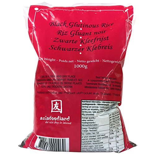 Asiafoodland - Schwarzer Klebreis - 2er Pack (1 x 2kg) von asiafoodland.de