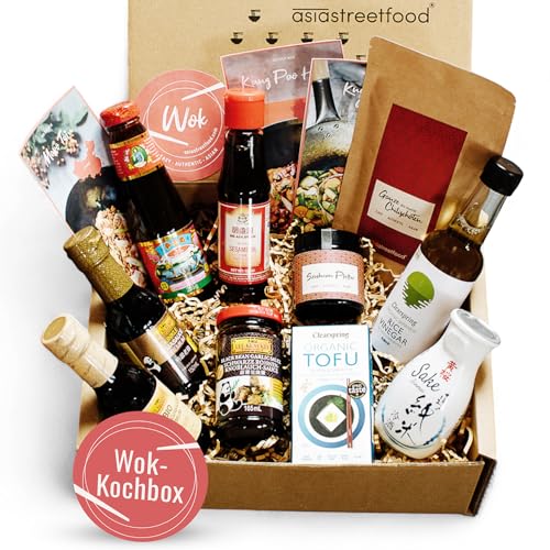 asiastreetfood Easy Wok Box – Asia-Kochbox mit Zutaten & Rezeptkarten für 3 leckere Wok-Gerichte – Perfekt für Kung Pao Huhn, Mapo Tofu & knackiges Wok-Gemüse – Geschenkidee für Hobbyköche & Profis asiastreetfood Easy Wok Box – Asia-Kochbox mit Zutaten & Rezeptkarten für 3 leckere Wok-Gerichte – Perfekt für Kung Pao Huhn, Mapo Tofu & knackiges Wok-Gemüse – Geschenkidee für Hobbyköche & Profis von asiastreetfood
