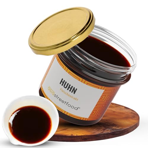 asiastreetfood Huhn Fleischextrakt 100 g – 100% Hühnerfleischextrakt ohne Zusätze für 4 l Hühnerfond – Basis für Suppen, Hühnerbrühe, Saucen & Eintöpfe – Für natürlichen Fleischgeschmack asiastreetfood Huhn Fleischextrakt 100 g – 100% Hühnerfleischextrakt ohne Zusätze für 4 l Hühnerfond – Basis für Suppen, Hühnerbrühe, Saucen & Eintöpfe – Für natürlichen Fleischgeschmack von asiastreetfood