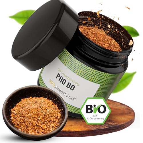 asiastreetfood Pho Bo Gewürz Bio 40 g – Fein abgestimmte Gewürzmischung für vietnamesische Pho Bo & andere Gerichte – Asiatische Gewürze in Bio-Qualität – Asia-Gewürzmix für authentische Pho Bo Brühe asiastreetfood Pho Bo Gewürz Bio 40 g – Fein abgestimmte Gewürzmischung für vietnamesische Pho Bo & andere Gerichte – Asiatische Gewürze in Bio-Qualität – Asia-Gewürzmix für authentische Pho Bo Brühe von asiastreetfood