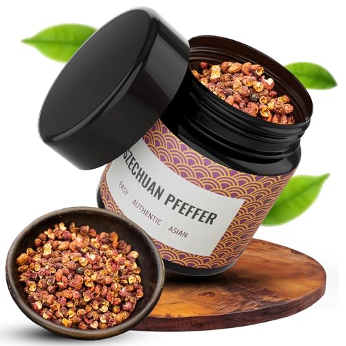 asiastreetfood Szechuan Pfeffer 20g – Original aus Szechuan – Asiatischer Pfeffer mit warmer Gewürz- & Zitrusnote – Roter Szechuan Pfeffer für asiatische Wokgerichte – Ganze Szechuan Pfefferkörner asiastreetfood Szechuan Pfeffer 20g – Original aus Szechuan – Asiatischer Pfeffer mit warmer Gewürz- & Zitrusnote – Roter Szechuan Pfeffer für asiatische Wokgerichte – Ganze Szechuan Pfefferkörner von asiastreetfood