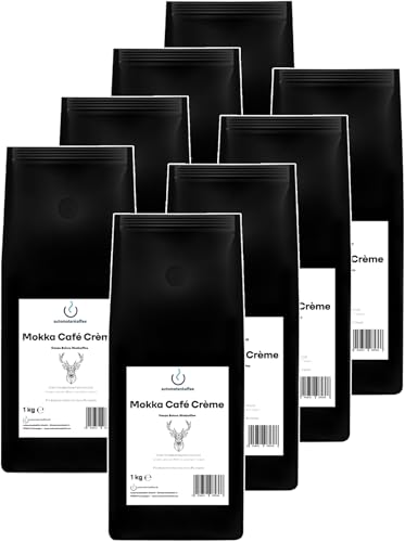 Automatenkaffee Mokka Crème - Ganze Bohne - Automatenfähig 8 x 1000g von automatenkaffee.de