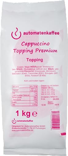 Cappuccino Topping Premium 70% Milchanteil | Automatenfähiges Milchpulver | 1000g von automatenkaffee.de