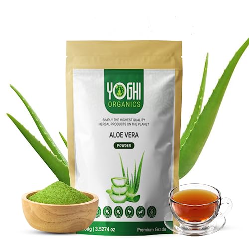 100g Bio Aloe Vera Pulver Natürliche Hautpflege Haarpflege Feuchtigkeitsspendend Beruhigend und beruhigend Pure Powder von ayurveda