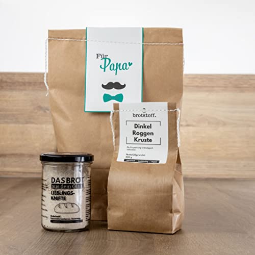 Für Papa - Brotbeutel - DAS BROT AUS DEM GLAS, Brotbackmischung & Backform – ideal als Vatertagsgeschenk, für Väter und Männer, 1 Glas Lieblingsknifte & Dinkel-Roggen-Kruste… Für Papa - Brotbeutel - DAS BROT AUS DEM GLAS, Brotbackmischung & Backform – ideal als Vatertagsgeschenk, für Väter und Männer, 1 Glas Lieblingsknifte & Dinkel-Roggen-Kruste… von b. brotstoff.